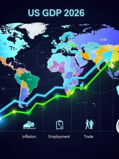 Dynamic economic indicators illustrating projected US GDP growth for 2026