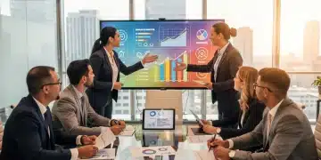 Professionals analyzing 2026 employer benefit changes data in a modern office, planning for the future.