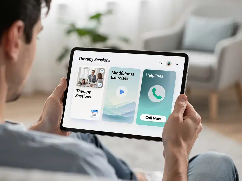 Digital platform for mental health resources and support services.