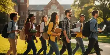 Students walking on campus, symbolizing educational opportunity and financial relief. Federal Student Loan Forgiveness Program Reopens