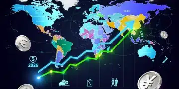 Dynamic economic indicators illustrating projected US GDP growth for 2026