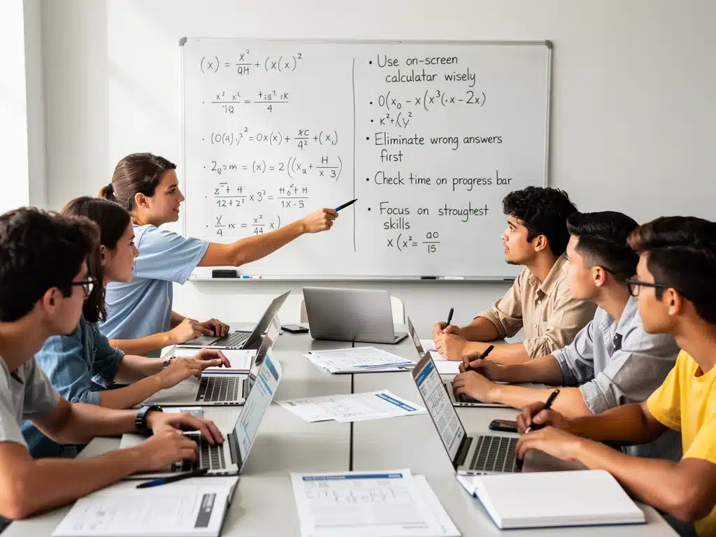 High school students preparing for 2026 Digital SAT with new scoring strategies